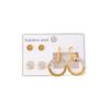 Aretes de Diamantes Completos con Sentido de Diseño para Mujer Moda Nueva Coreana Ligera de Lujo Elegante Tamaño Círculo Accesorios para la Oreja Traje Elegante Coreano