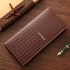 Nueva Cartera Larga Casual para Hombre Caliente Cartera Larga Estilo Coreano Cuadros Cartera Tejida Casual de Moda para Hombre