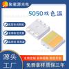LEDs de Dupla Temperatura de Cor 5050 com Alto Brilho e Reprodução de Cor, Luz de Preenchimento para Fotografia Dois em Um, LEDs SMD de Duas Cores Vermelho e Azul