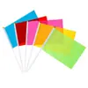 Banderas pequeñas YX de color sólido multicolor, banderitas rojas de cinco colores, banderas de mano para jardín de infantes, banderas para ejercicio matutino, banderas de mano para competencias deportivas