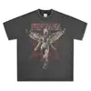Moletom com estampa de anjo punk NIRVANA transfronteiriço, camiseta de algodão oversized de manga curta estilo retrô americano high-street