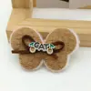 Tela de Dibujos Animados Inglés Manzana Oso Corazón Lazo Accesorios DIY Accesorios para Ropa Hechos a Mano