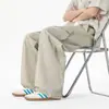 Pantalones anchos deconstruidos con efecto desgastado, pantalones rectos de pierna ancha de moda con múltiples bolsillos hasta el suelo, pantalones de trabajo retro americanos, estilo urbano holgado para hombre