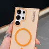 Funda de teléfono magnética mate suave adecuada para Samsung S25 Ultra, funda protectora de cobertura total ultrafina A56 transfronteriza S24fe