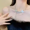 Colar Borboleta Colorido de Verão Dopamina Estilo Coreano Corrente de Clavícula Ins Design de Nicho Atmosfera Corrente de Colar Estilo Férias