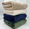 Manta tipo chal, manta de regalo de franela de color liso, manta para siesta en la oficina, manta para aire acondicionado, manta para las rodillas para el estudio