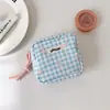 Hisocute Bolsa de Almacenamiento de Cuadros de Alto Valor Sobre Rojo Boca Estuche para Auriculares Toalla Sanitaria Estudiantil Bolsa de Maquillaje Portátil para Almacenamiento