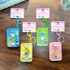Llavero de disco de engranaje para animales pequeños, juguete de bola, consola de juegos, colgante para mochila, llavero para aliviar el estrés, regalo pequeño al por mayor