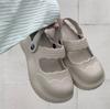 Sandalias de Verano para Mujer, Lindas, de Encaje, Cerradas por Delante, de Suela Gruesa, Cómodas, para Uso Diario en Interiores y Exteriores, Sandalias Casuales para Estudiantes