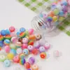 Ojo de Diablo de Resina Redondo Plano Rayas Arcoíris Cuentas Sueltas para Pulsera Hecha a Mano DIY Collar Accesorios de Joyería Materiales