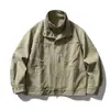 Jaqueta de Lona Lavada Retrô Japonesa Rumeng Marca Tendência Roupa de Trabalho Masculina Outono Solta Casual Versátil Estilo Outdoor