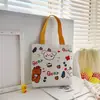 Moda Ins Japonesa y Coreana Joker Bolso Pequeño Ilustración Bolso Cruzado Portátil de Lona Bolsos Lindos para Estudiantes Mujer Fábrica Venta al por Mayor