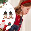 Brincos de Natal Desenho Animado Papai Noel Alce Brincos Acessórios de Decoração de Festa Feminino Boneco de Neve Sino Brincos Banhados a Prata