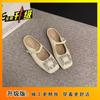 Saia Versátil Sapatos Mary Jane Franceses de Solado Macio 2025 Novo Outono e Inverno Flats Estilo Britânico Sapatos Pequenos de Couro para Mulheres