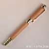 Pluma estilográfica de caoba, ébano, palisandro, pluma de artesanía de diseño simple y liso, bolígrafo de gel, regalo para estudiante, caja de regalo pequeña