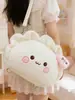 Bolsa de Pelúcia de Dumpling Macia e FofaNova Mochila de Dumpling, Bolsa de Ombro, Bolsa de Mão, Travesseiro, Fofa e Curativa, Estilo Ins