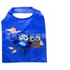 Bolsa de compras portátil de poliéster 190T para supermercado al por mayor, animal de dibujos animados, búho, publicitaria, ecológica, bolsa de almacenamiento plegable