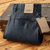 Pantalones Casuales de Lino Puro para Negocios de Verano para Hombre Pantalones Ligeros Rectos Holgados Pantalones de Algodón y Lino talla extra Holgados