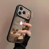 Capa Urso de Bolinhas Adequada para Capa de Celular Iphone17 16/14Pro Apple 13Pro Superfície Espelhada 15Promax17A