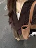 Chaqueta Cardigan con Doble Cremallera Cepillado Estilo Indiferente para Mujer Primavera/Otoño Sudadera con Capucha y Cordón Estilo Perezoso Top con Caída Adelgazante