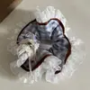 Anillo para el Pelo de Intestino Grande con Estampado de Cuadros y Encaje Floral para Mujer, Lazo para el Cabello Dulce y Lindo, Tamaño Grande, Hermosos Accesorios para el Cabello