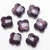 Nuevo Cristal Facetado Agujero Central Trébol de Cuatro Hojas 12mm Jade Porcelana Cristal Cuentas Accesorios para Tocados Accesorios para Joyería DIY
