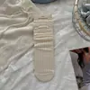 Calcetines con Lazos para Mujer, Estilo Ballet Serie Miu, Calcetines Blancos de Encaje, Calcetines de Verano Finos con Lunares, Caídos hasta la Mitad de la Pantorrilla