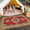 Alfombra para Sala de Estar de Imitación Cachemir Persa para Exteriores e Interiores, Resistente a Manchas, Alfombra Refrigerante de Cobertura Total para Sala de Estar del Hogar