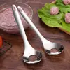 Cuchara Prensa Albóndigas de Acero Inoxidable Artefacto Casero Extrusora Fabricante de Albóndigas Molde Redondo para Freír Cuchara Excavadora Cuchara para Bolas de Pescado