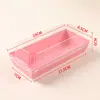 Caja de embalaje para sándwich, caja rectangular para pastel de nieve, caja desechable para pastel de hebras de carne, caja de embalaje para tiramisú