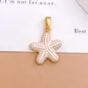 Accesorios para Joyería de la Serie Estrella de Mar y Océano de Venta Caliente Transfronteriza DIY Chapado en Cobre con Oro Real Microincrustado Diseño de Circonita Accesorios para Mujer