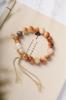 Hainan Carvão Natural Queimado Gordura de Ovelha Jade Branco Bodhi DIY Pulseira Tecida com Cordão de Contas para Canto para Acessórios Masculinos e Femininos