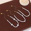 Juego de collar y pulsera de perlas de agua dulce populares francesas, lujo accesible, acero inoxidable chapado en oro de 18 quilates