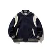 Rumen Meng Marca Americana de Moda Chaqueta de Béisbol de Lana Chaqueta Casual Oversized Hombres Otoño Suelta Pareja Viaje Ropa Deportiva