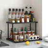 Estante para condimentos de cocina, estante de almacenamiento multicapa, estante multifuncional para encimera para almacenar especias, aceite, sal, salsa y vinagre