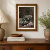Xiyin TEME Suministro Transfronterizo Marco Retro Monet Floral Fruta Naturaleza Muerta Pintura Sala de Estar Comedor Vestíbulo Arte de Pared Decorativo