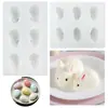 Internet Rojo Silicona 6 Molde de Conejo Pudín Chocolate Mousse Pastel Crema Pastel Horneado Molinillo
