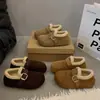 Zapatos Birkenstock Bean Bean de Suela Gruesa para Mujer 2026 Tendencia Nuevo Estilo Invierno Exterior Zapatos de Algodón con Plus Terciopelo Zapatos Peludos Cálidos