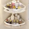 Estante de Almacenamiento Rectangular de Acero al Carbono para Baño, Estante de Almacenamiento para Esquina de Baño sin Perforaciones, Repisa de Almacenamiento para Inodoro, Baño, Colgante de Pared