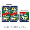 Festa com Tema de Futebol da Copa do Mundo Utensílios de Mesa Bandeiras de Futebol Pratos de Papel Copos de Papel Guardanapos de Papel Toalha Decorações da Copa do Mundo