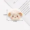 Sombreros y accesorios de vestir, parches para ropa, parches de tela para niños, parches de tela bordados de dibujos animados de cabeza de oso y oveja lindos para manualidades