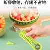 Divisor de Frutas Tres en Uno de Acero Inoxidable, Cuchara para Bolas Multifuncional para el Hogar, Herramienta para Sacar Bolas de Fruta, Herramienta para Tallar Fruta