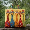 2026 Nueva Serie Transfronteriza de Pollo Estampado Digital Bolso Tote Acolchado de Hombro de Moda