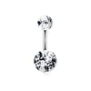 Set negro de 24 piezas para ombligo, clásico básico, corazón de melocotón, garra de fantasma, circonita, cruz, joyería para piercing corporal transfronteriza, venta al por mayor