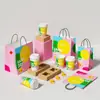 Bolsas Personalizables para Llevar de Café y Té con Leche, Bolsas de Papel Kraft para Taza Individual/Doble, Bolsas Tote para Productos Horneados y Bebidas, Bolsas de Papel Listas para Usar