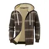 Chaqueta de Cachemira de Talla Europea Transfronteriza para Hombre Invierno con Capucha Forro de Polar Engrosada Solapa Ropa de Invierno para Jóvenes
