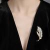 Broche Retro Espiga de Trigo com Pérolas Pin Feminino de Alta Qualidade Senso de Design Nicho Elegante Corsage de Terno Presente de Dia das Mães
