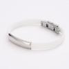 Pulsera de acero de titanio de gran venta transfronteriza, pulsera deportiva de silicona y acero inoxidable, se puede configurar con selección de accesorios con logotipo.