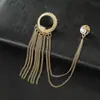 Terno Personalizado Masculino com Insígnia de Franja, Joias de Instrumento Guitarra, Broche de Corrente, Acessórios de Broche de Bola Torcida