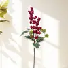 Cipó de Frutas Vermelhas Artificiais, Frutas da Fortuna Festivas DIY Frutas de Acácia, Cipó de Flores de Natal Artificiais, Decoração de Parede com Flores Penduradas